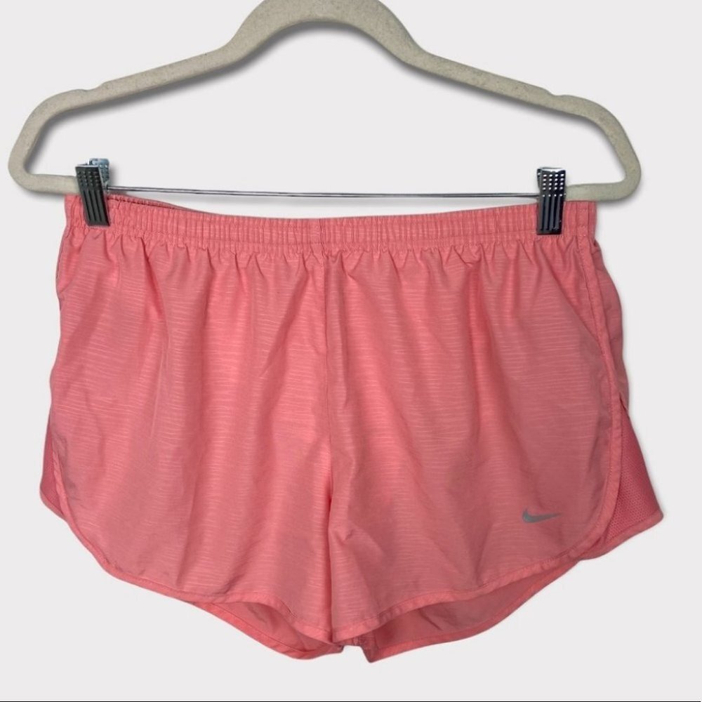 Nike High Rise Running Shorts Pink Large Modern Tempo Breathable Lightweight L - Picture 2 of 15